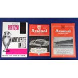 Football programmes, 3 Manchester United issues, v Walthamstow FAC 5 February 1953, replay at