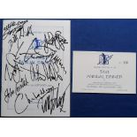 Boxing autographs, programme from the Boxing Writer's Fifty-First Annual Dinner, held at the