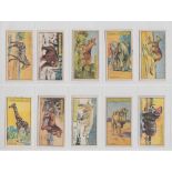 Trade cards, Burdall's Gravy Salt, Wild Animals (set, 30 cards, mixed backs, 2 black, 28 green) (