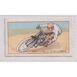 Cigarette card, Bellwood, Motor Cycle Series, type card, no 12 'Bert Yates on His 3.5h.p. Humber' (