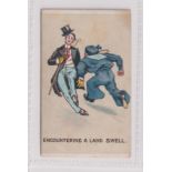 Cigarette card, Fryer & Sons, Naval & Military Phrases, type card, 'Encountering a land swell' (some