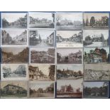 Postcards, a further selection of approx. 70 cards of Hertfordshire with RP's of Market Place