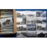 Postcards / photographs, Rail, a collection of approx. 500 railway station photos, interior and