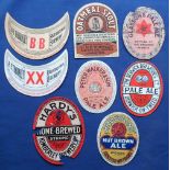 Beer labels, a selection of 8 labels, inc. H E Thornley, Leamington, (beehive) (1) and jar labels (