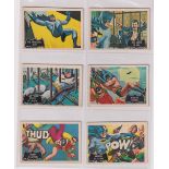 Trade cards, A&BC Gum, Batman (Pink back, Fan Club Panel) 'X' size (set, 55 cards) (some with sl