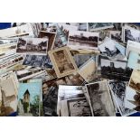 Postcards, a mixed mainly UK selection of over 550 cards of churches, RP's and printed, both