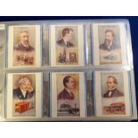 Cigarette & trade cards, an album of sets & parts all relating historical celebrities & famous men &