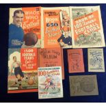 Trade cards & giveaways, Football selection of items inc. Adventure Football Snapshot Album (