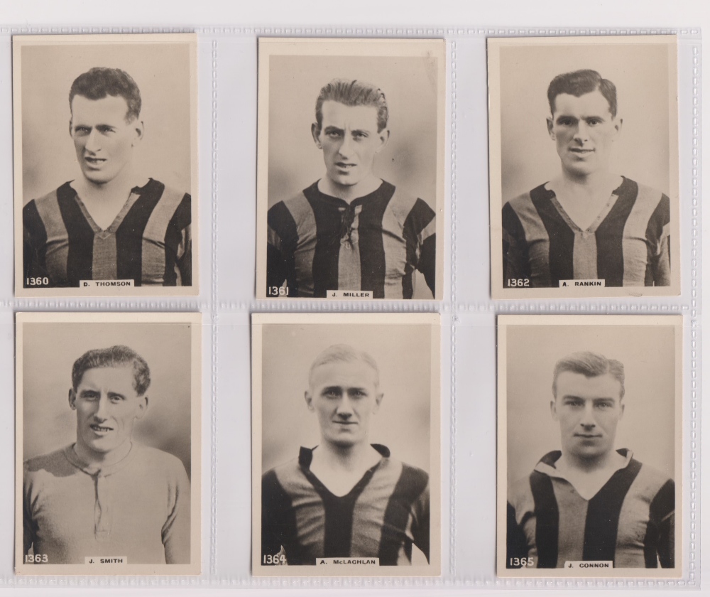 Cigarette cards, Phillips, Footballers (all Pinnace back), 'L' size, 36 different cards, numbered