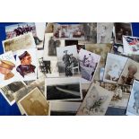 Postcards, a social history and military mix of approx. 45 cards inc. RP's of children, portraits,