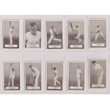 Cigarette cards, Gallaher, Famous Cricketers (set, 100 cards) (number 1 fair, rest gd/vg)