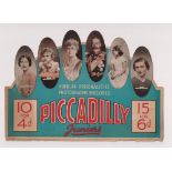 Tobacco advertising, front of counter display box for 'Piccadilly Juniors' Cigarettes illustrated