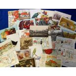 Postcards, Adverts, Agriculture, inc. John Bull Binder Twine, Whiteways Cyder, Thorley’s Animal