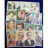 Cigarette cards, Phillips, Film Stars (Series of Cards, Postcard), 43 different cards plus 3