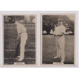 Cigarette cards, Phillips, Cricketers, Premium size, (153 x 111mm), 4 cards, Northamptonshire (2)