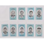 Cigarette cards, Cope's, Noted Footballers (Clips, 500 subjects), West Bromwich, 9 cards, nos 292-