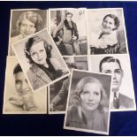 Trade cards, Woman's Way, Film Stars, large b/w supplement issues, 8 cards inc. Greta Garbo, Clark