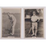 Cigarette cards, Phillips, Cricketers, Premium size, (153 x 111mm), 4 cards, Gloucester (3) 187c