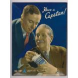 Tobacco advertising, Wills, counter display advert 'Have a Capstan' illustrated with two men, one