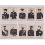 Cigarette cards, Lea, War Portraits (set, 25 cards) (some with slight marks, gen gd)