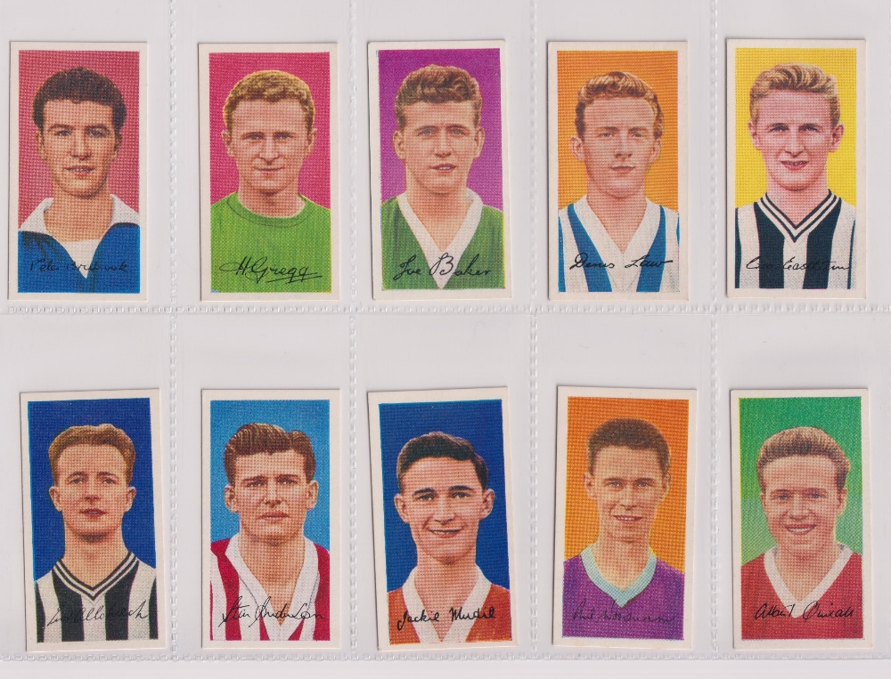 Trade cards, Barratt's, Famous Footballers A8 (set, 50 cards) (gd/vg)