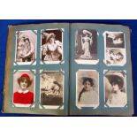 Postcards, Theatre, a vintage album of 400 cards of Edwardian actors & actresses inc. Terriss, Leno,