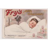 Postcard, Advert, Fry’s Milk Chocolate, ‘A Perfect Dream’ (gd) (1)