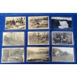 Postcards, an RP selection of 9 cards of storm damage at Aberystwyth inc. 'Havo of the Storm' Oct 28