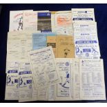 Football programmes, Bury Town FC, a collection of 39 homes and aways, mostly 1950s/1960s league, FA