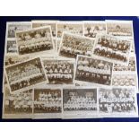 Trade cards, Boys Magazine, Football Teams, sepia team group images issued singly as large team