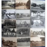 Postcards, Surrey, an extensive collection of 34 cards of Rowledge nr Farnham Surrey. With RP's of