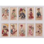 Cigarette cards, USA, Allen & Ginter, Parasol Drill (set, 50 cards) (one with back checklist marked,