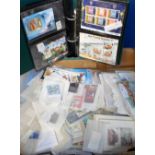 Stamps, Box of commonwealth and Channel Islands stamps in 5 albums and loose both mint and used.