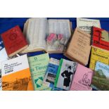 Railways, a mixed aged collection of books, foreign timetables, photographs of locomotive,
