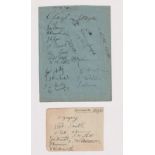 Football autographs, Nottingham Forest FC 1937/38, an album page with 21 signatures in ink, to
