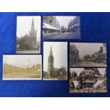 Postcards, Croydon, 6 RP's, Windmill Rd, North End, St Saviours Church, High St, Wesleyan Church &