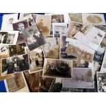 Postcards, Social History, a collection of approx. 80 cards, mostly RP's inc. family portraits,