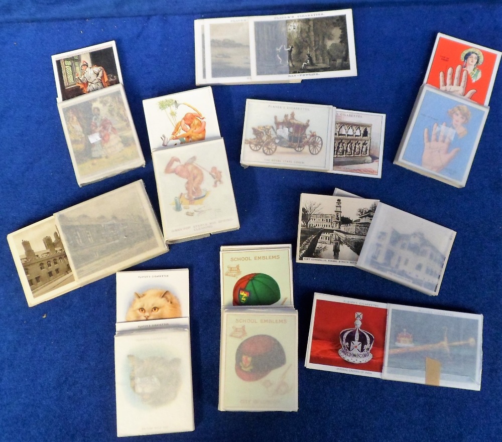 Cigarette cards, a collection of 10 wrapped sets, all appear to be complete but not individually