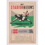 Football programme, Feyenoord v Estudiantes, World Club Championship 1970 played in Rotterdam (