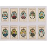 Cigarette cards, Taddy, Famous Jockeys (With frame) (set, 25 cards) (mostly vg)