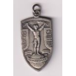 Football / Olympics, commemorative silver plated medal commemorating Uruguay's Olympic Gold Medal