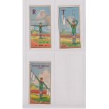 Trade cards, Clarnico, Wolf Cubs Signalling, 3 cards, R, T & 'Erase or Negative Sign' (gd) (4)