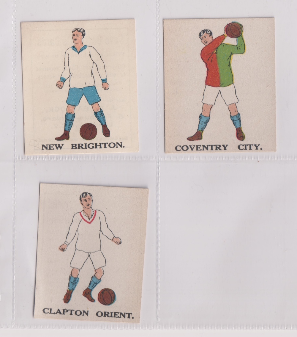 Trade cards, Battock's, Football Cards, three type cards, New Brighton, Coventry City & Clapton