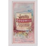 Cigarette card, Smith's, Advertisement card for 'Smith's Goodwill Virginia', illustrated with