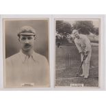 Cigarette cards, Phillips, Cricketers, Premium size, (153 x 111mm), 4 cards, Derbyshire (2) nos 165c
