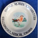 Advertising Tobacco, Ogden's 'Robin' Cigarettes ash tray (approx. 4.5" dia) (fair/gd some crazing to