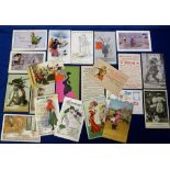 Postcards, Suffragette, a fine collection of 21 cards inc. Ibbetson 'The Simple Life', Comical
