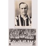 Football postcards, Newcastle United, two photographic cards, 'Newcastle United A.F.C. Cup Finalists