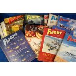 Flight Magazine, 35 issues dating from between 1955 and 1967 containing attractive advertisements (