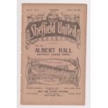 Football programme, Sheffield U v Preston NE, 13 October 1923, Division 1 (ex-binder, gd) (1)